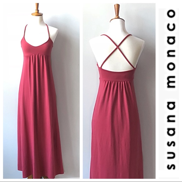 Susana Monaco Dresses & Skirts - Susana Monaco Cross Back Maxi Dress